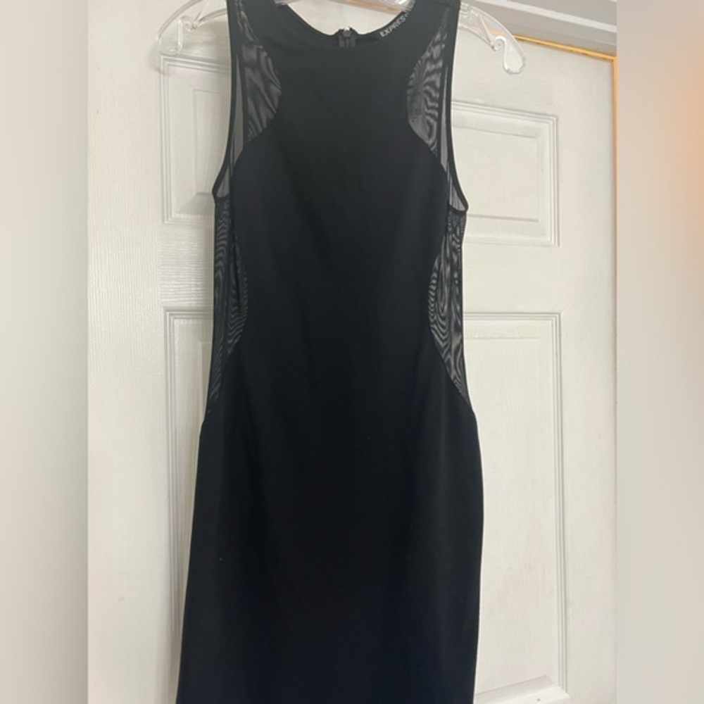 EXPRESS Black Mini Dress with Mesh detailing, NWT, size 6